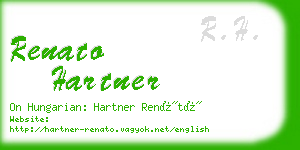 renato hartner business card